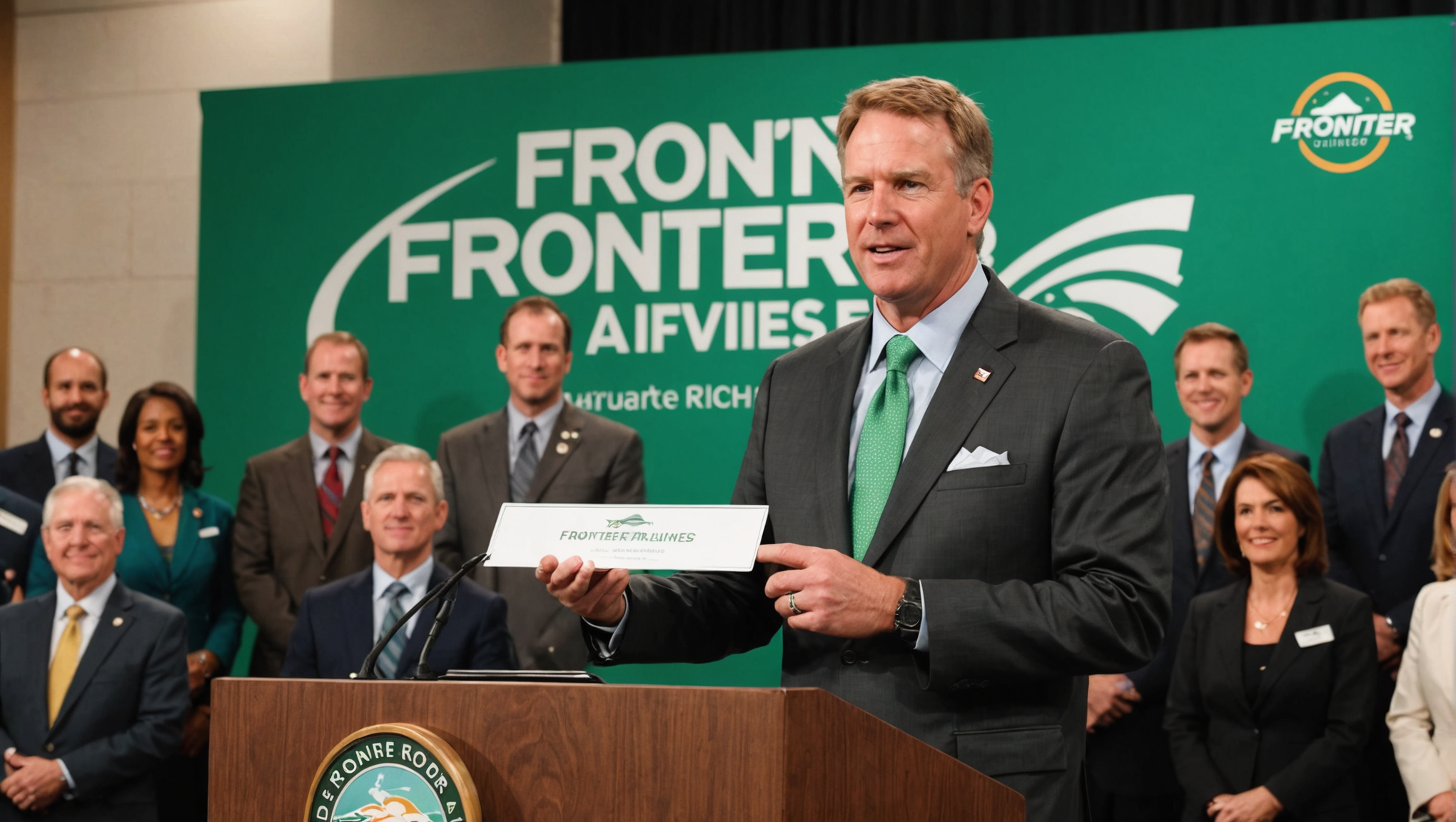 le maire de denver célèbre le 30e anniversaire de frontier airlines et son succès en tant que compagnie aérienne à bas coût.