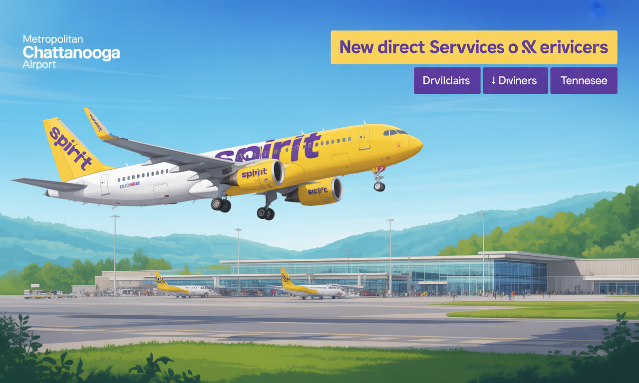 découvrez le nouveau service direct de spirit airlines atterrissant à l'aéroport métropolitain de chattanooga, vous reliant à trois destinations captivantes. profitez de tarifs compétitifs et de commodités modernes pour vos prochains voyages.